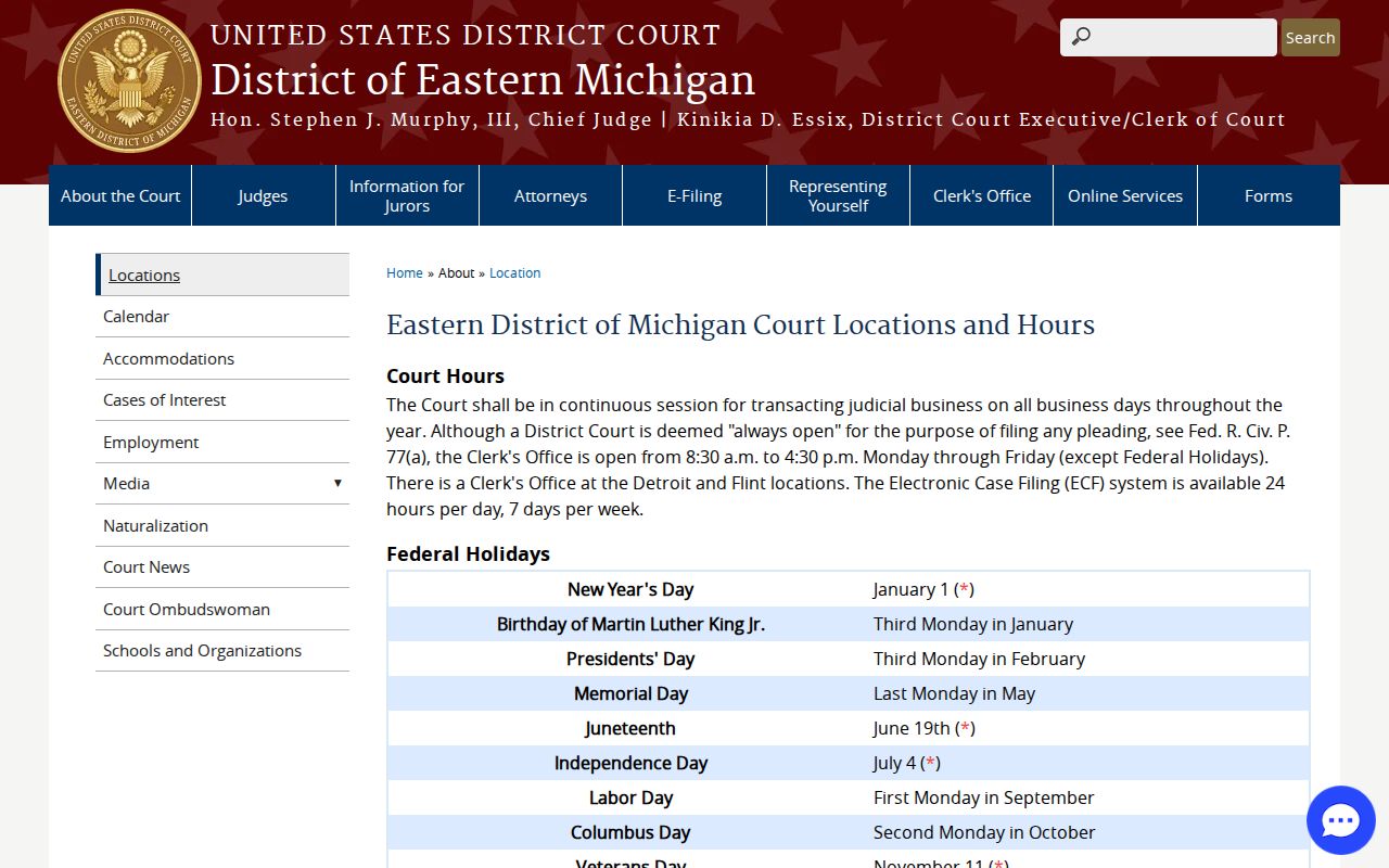 Federal courthouse access for Alcona County warrant research